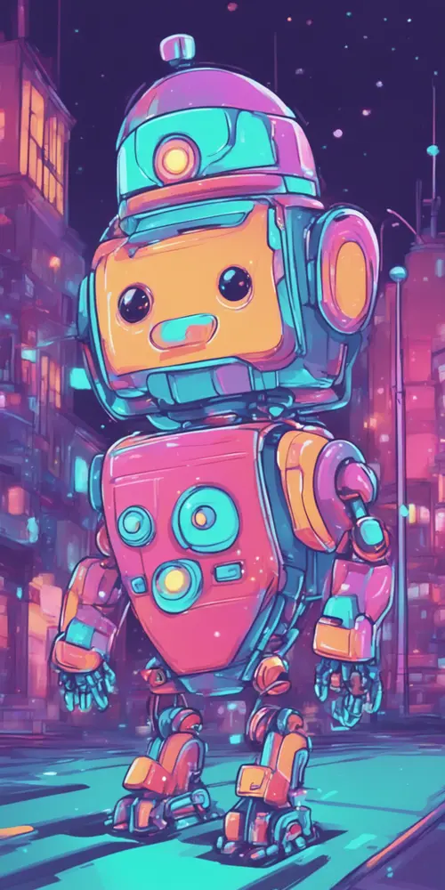 Cute Robots Christmas wallpaper